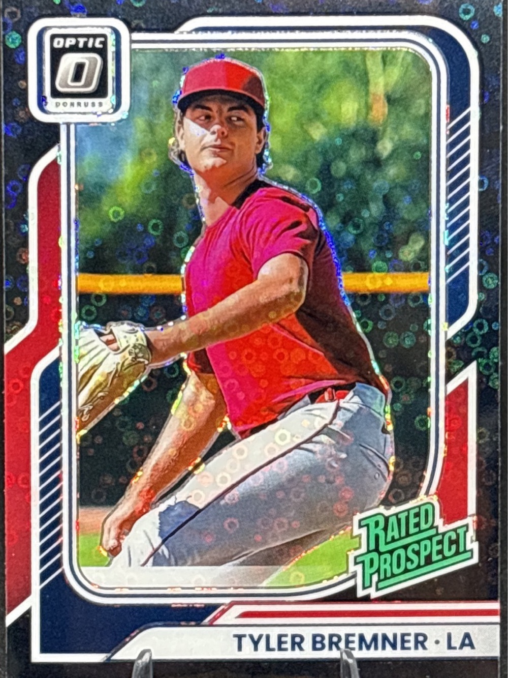 Panini Optic Tyler Brennen Rated Prospect Baseball Card - Black Dot Prizm
